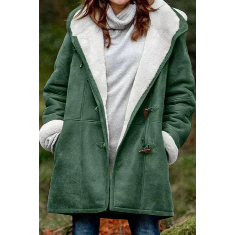 Damenjacke mit Fleece-Innenfutter und Kapuze