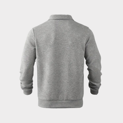 Luxuriöser Quarter-Zip Pullover mit Geometrischem Muster – Herren