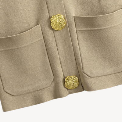 Zweiteiliges Damen Strickset – Cardigan und Weite Hose