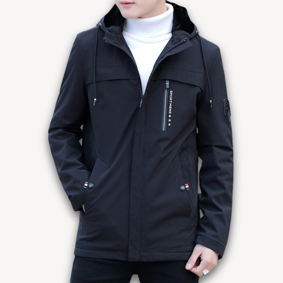 Herren Leichte Outdoor-Jacke mit Kapuze – Wasserdicht