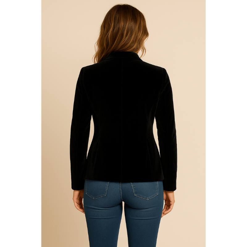 Camille Retro Reversblazer – Slim Fit Damenblazer mit praktischen Taschen