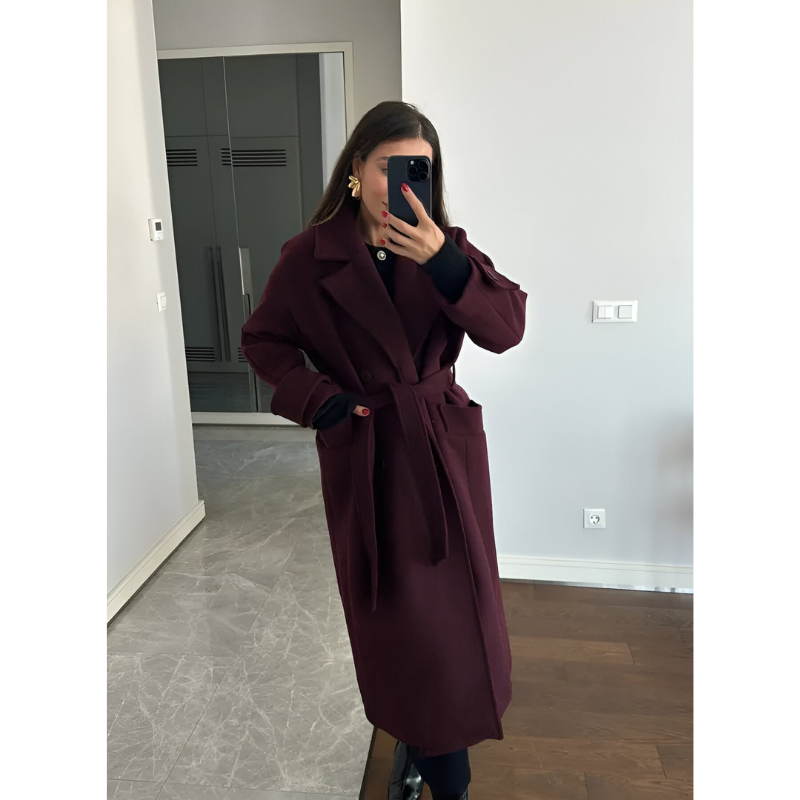 Marion – Winter-Trenchcoat für Damen mit Gürtel