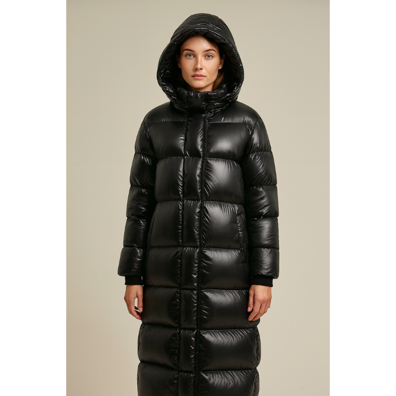 Verona Lange Wattierte Damen Winterjacke mit Kapuze