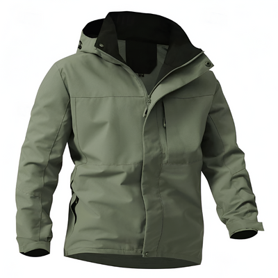 Herren Winterjacke – Wasserdichte Thermojacke mit Kapuze und praktischen Taschen