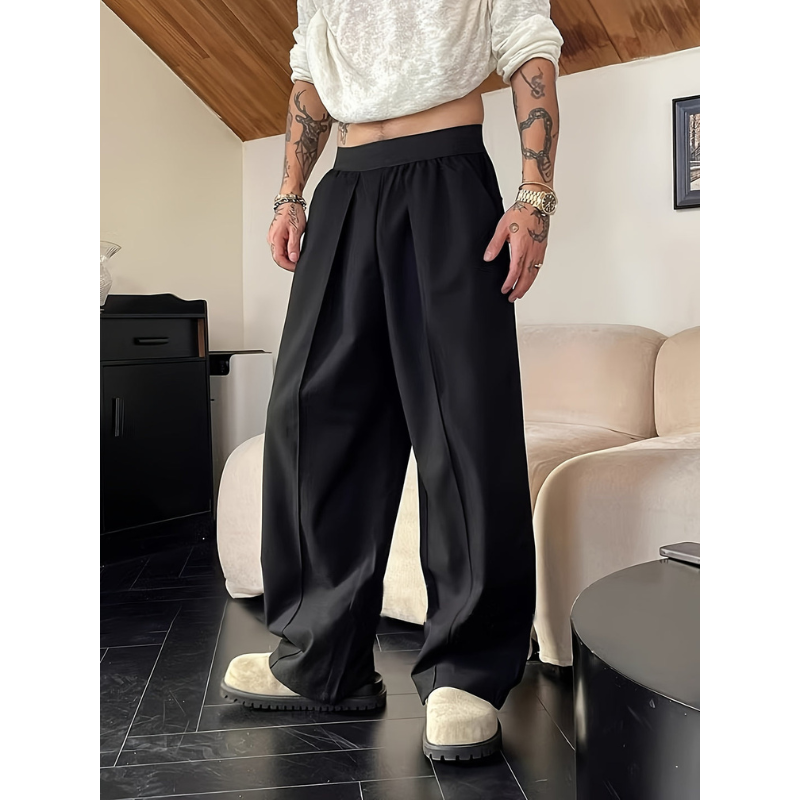 Herrenhose – Bequeme Passform mit Elastischem Bund und Modischen Farbakzenten