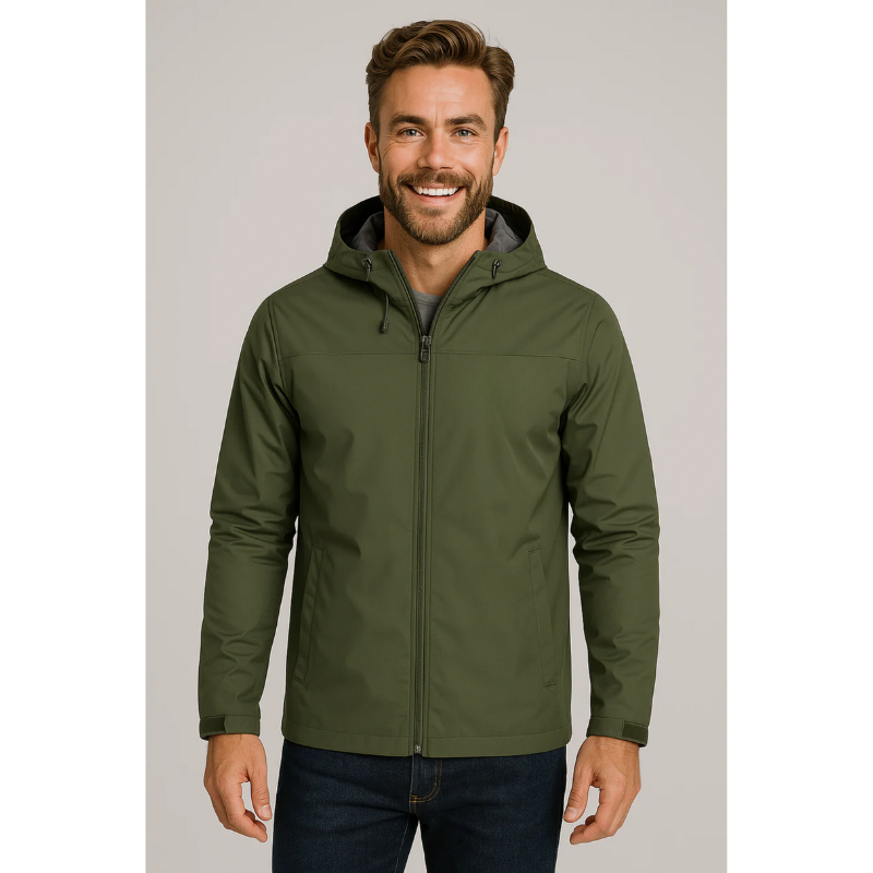 Herren Wasserdichte Regenjacke mit Kapuze – Leicht und Praktisch