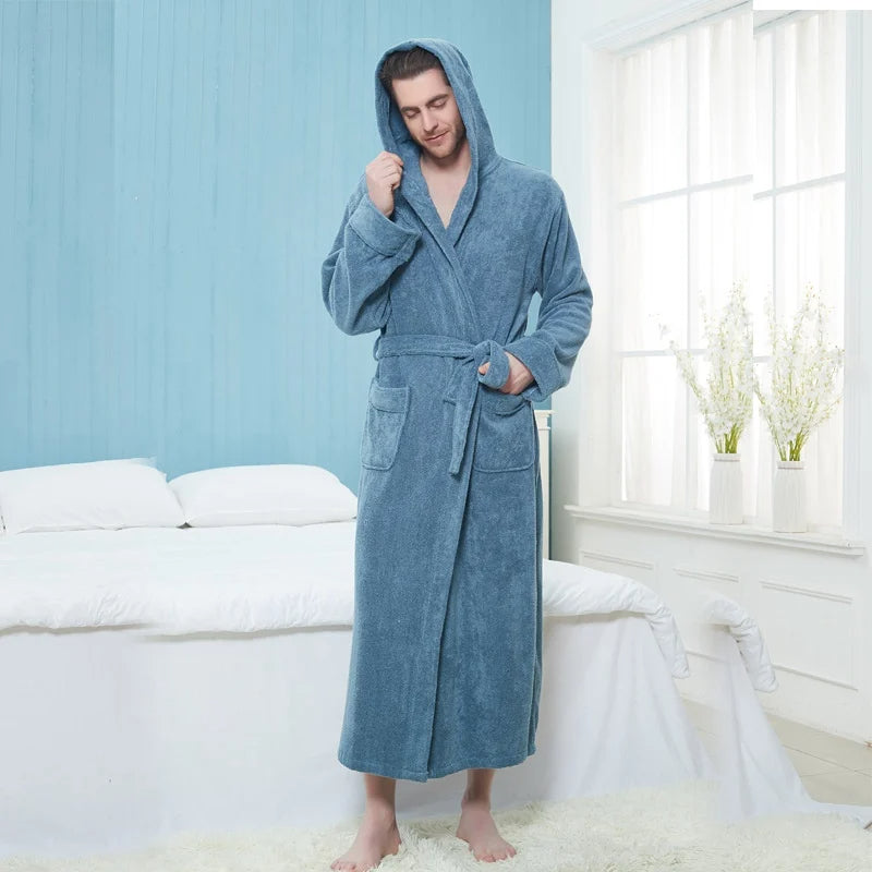 Cortona Komfort Fleece Bademantel – Extra Lange und Luxuriöse Wärme