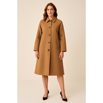 Serena Lange Trenchcoat – Damenjacke mit kariertem Innenfutter