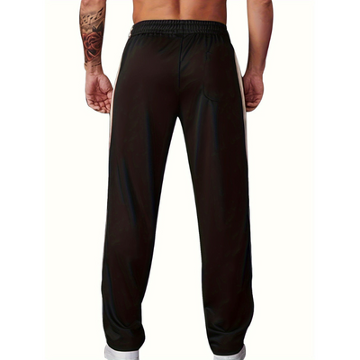 Herren Sporthose – Leichte Strickqualität mit Bequemer Passform und Seitlichen Streifen