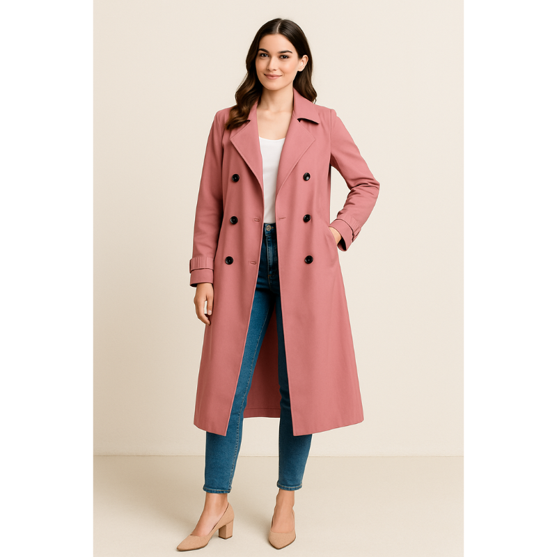Noa Langer Maßgeschneiderter Trenchcoat – Eleganter Damenmantel mit Raffiniertem Design