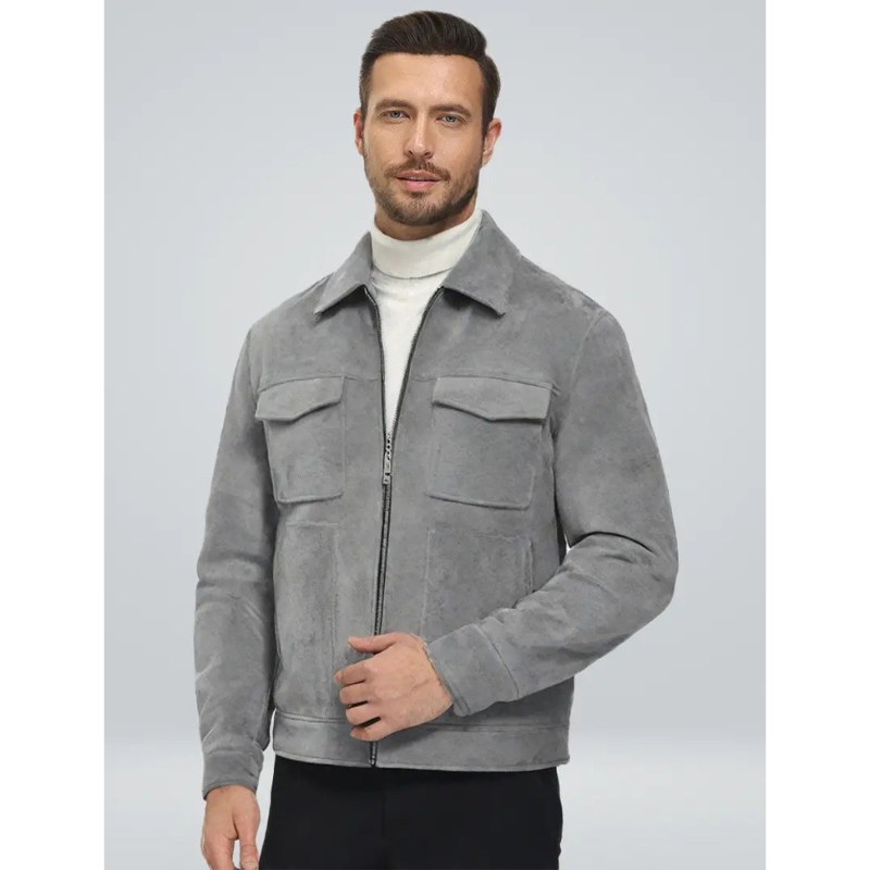 Herren Wildlederjacke – Klassisches und Edles Design