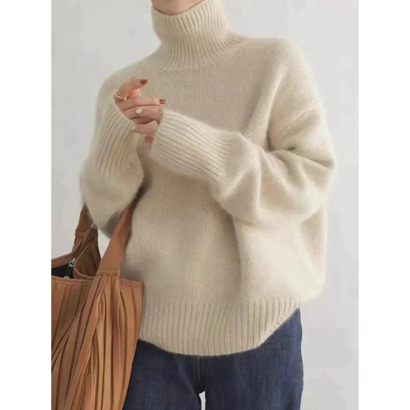 Eleganter Kaschmir-Rollkragenpullover für Damen