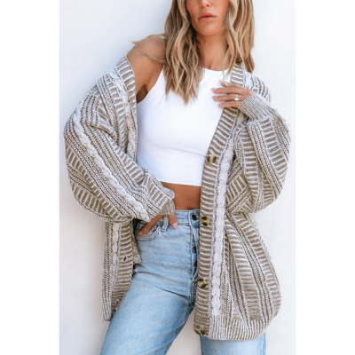 Frauen Rippstrick-Weste mit Streifenakzenten