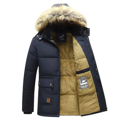 Herren Winterparka mit Abnehmbarer Kapuze – Bequem & Modisch