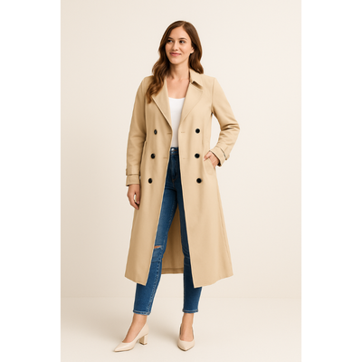 Noa Langer Maßgeschneiderter Trenchcoat – Eleganter Damenmantel mit Raffiniertem Design