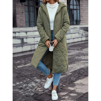 Damen Wattierte Baumwolljacke mit Kapuze – Stilvolle Wärme von Satino