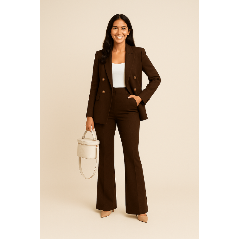 Vanessa Power Suit – Eleganter Taillierter Damenblazer Set für zeitlose Stilbewusstsein