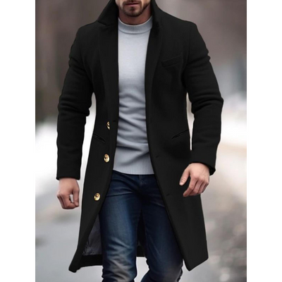 Herren Frühlingsjacke aus Wollmix mit Kragen – Elegant & Klassisch