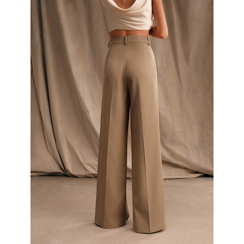Hochtaillierte Damenhose mit Eleganter Gerader Silhouette