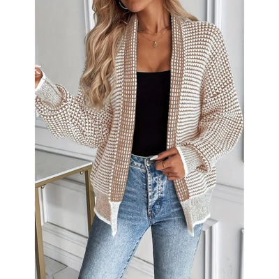 Nora – Damenjacke mit Ballonärmeln und farbigen Akzenten