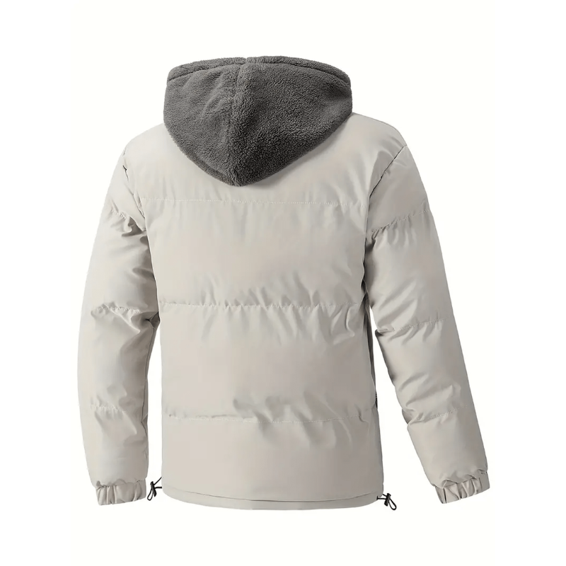 Herren Winterjacke mit Fleecekapuze – Warm und Wasserabweisend