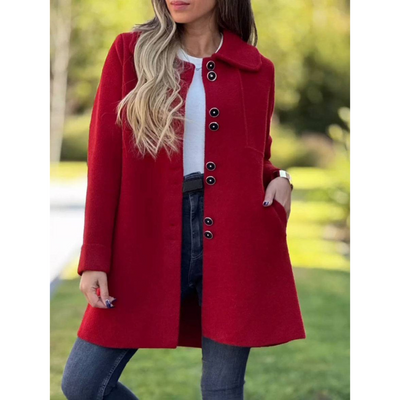 Eleganter A-Linien Wintermantel mit Knopfdetails
