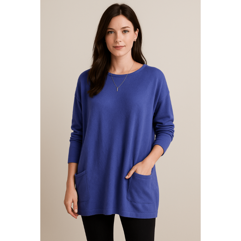 Mira Oversized Baumwoll-Tunika – Bequemes Damenoberteil mit luftigem Schnitt