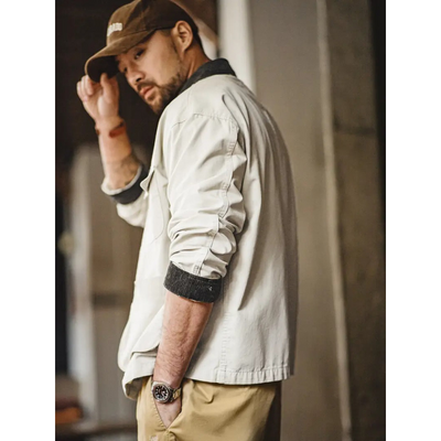 Herren Utility Jacke – Button-Down im Workwear-Stil