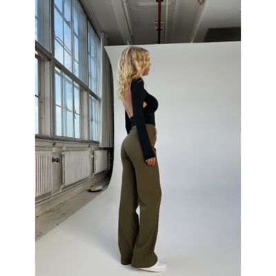 Beatrix Weite Damenhose mit Hohem Taillenbund