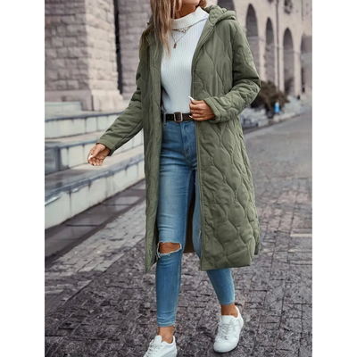 Damen Wattierte Baumwolljacke mit Kapuze – Stilvolle Wärme von Satino