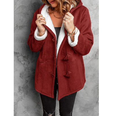 Damen Winterjacke mit Kapuze und Toggle-Verschluss – Warm und Klassisch