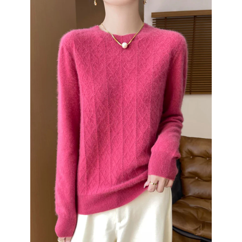 Celina Klassischer Merinowolle Pullover für Frauen