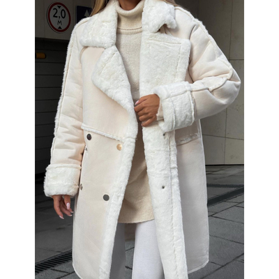 Langer Damenmantel aus Polar Fleece – Ava