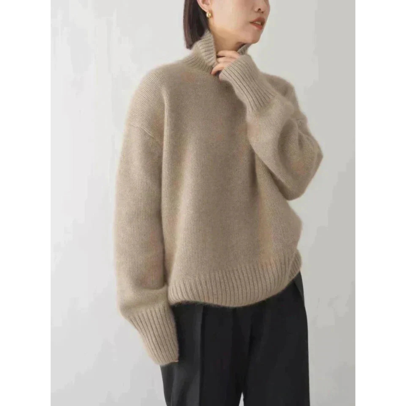 Eleganter Kaschmir-Rollkragenpullover für Damen