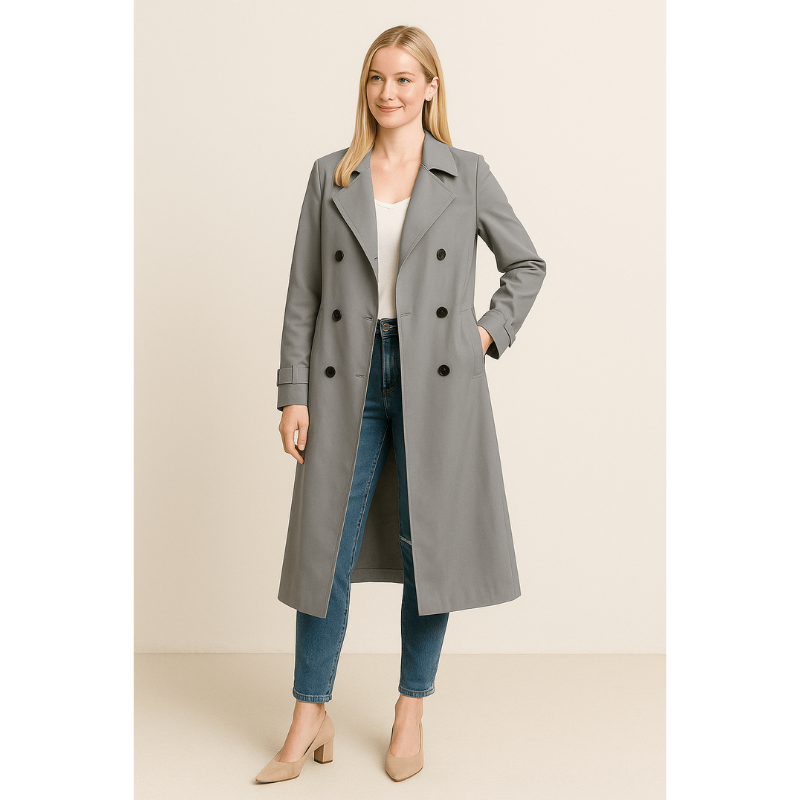 Noa Langer Maßgeschneiderter Trenchcoat – Eleganter Damenmantel mit Raffiniertem Design