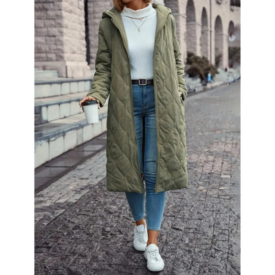 Damen Wattierte Baumwolljacke mit Kapuze – Stilvolle Wärme von Satino