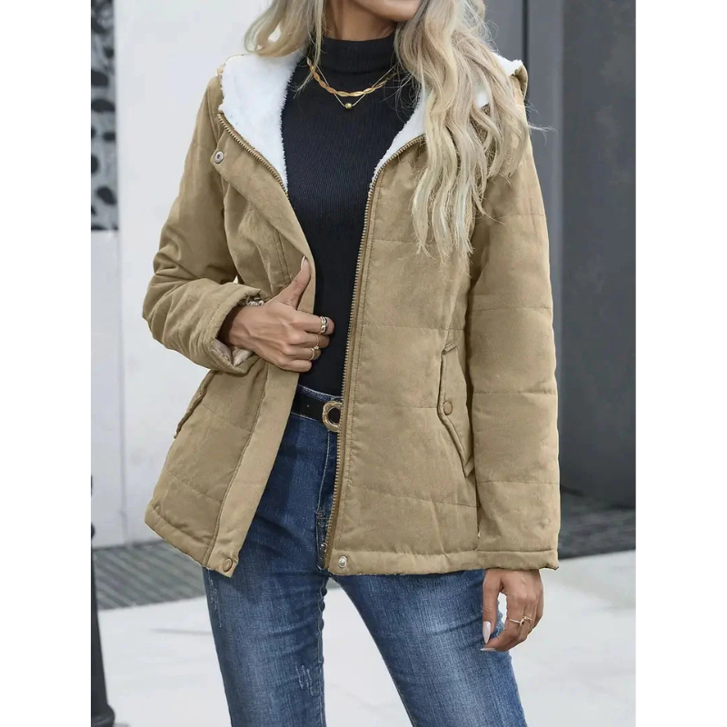 Damen Winterjacke mit Fellfutter