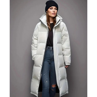 Langer Damen Pufferparkajacke