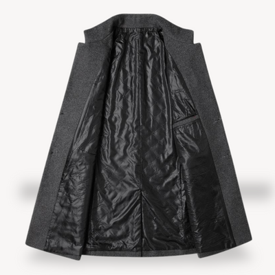 Herren Wollmix Chesterfield Mantel – Zeitloser Übermantel