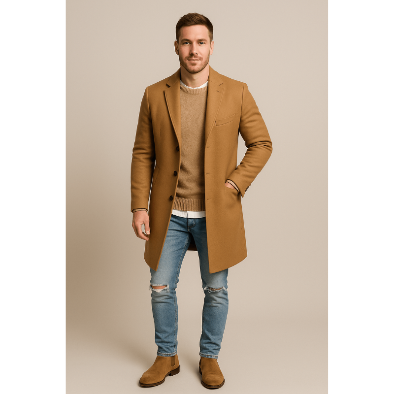 Milano Herren Trenchcoat – Taillierte Passform & Zeitlose Eleganz
