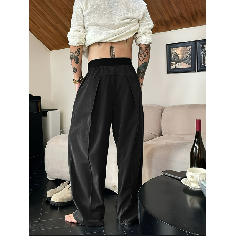 Herrenhose – Bequeme Passform mit Elastischem Bund und Modischen Farbakzenten