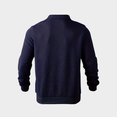Luxuriöser Quarter-Zip Pullover mit Geometrischem Muster – Herren