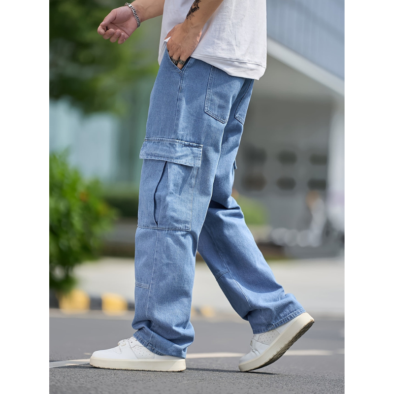 Herren Cargo Jeans – Bequeme Passform mit zahlreichen Taschen