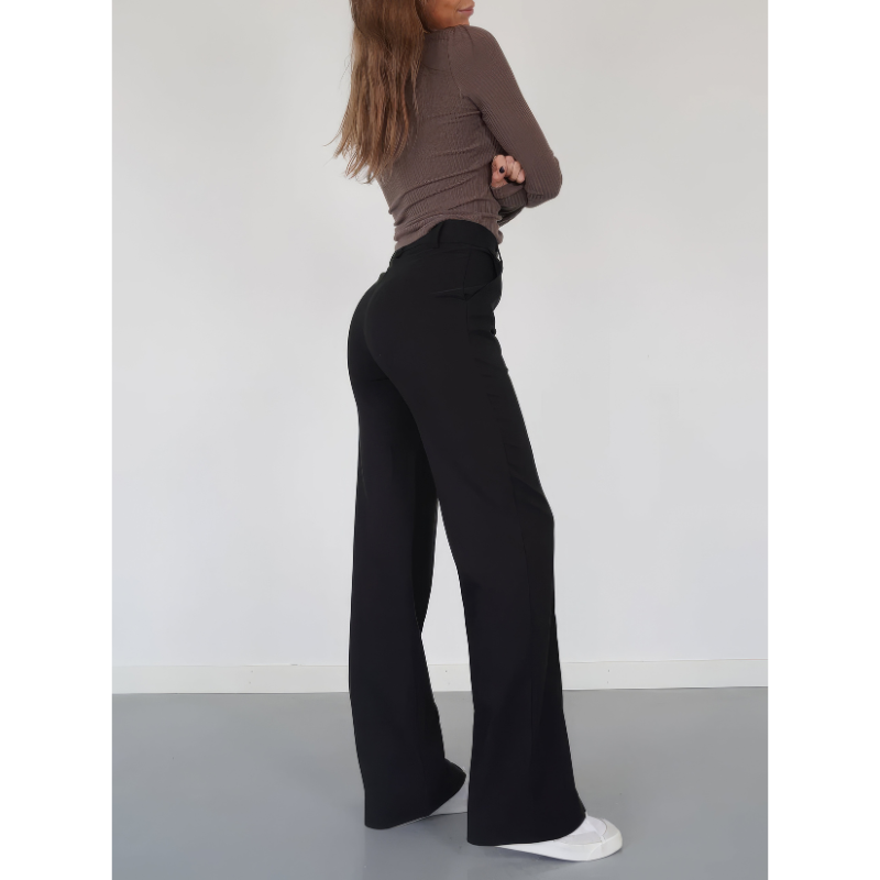 Beatrix Weite Damenhose mit Hohem Taillenbund