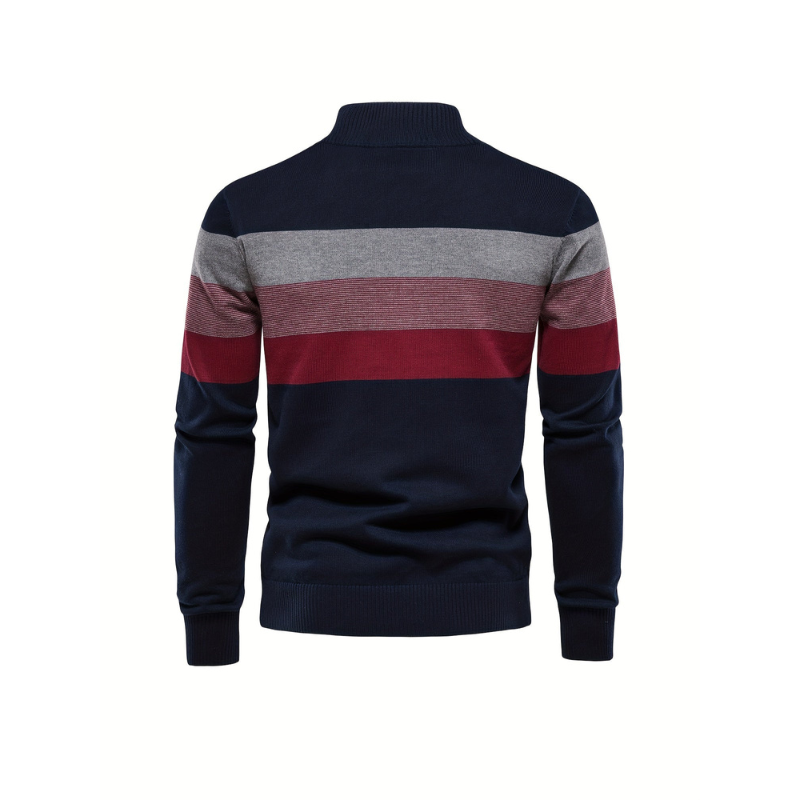 Riviera Baumwoll-Half-Zip-Pullover – Klassischer Herrenstil für zeitlose Eleganz