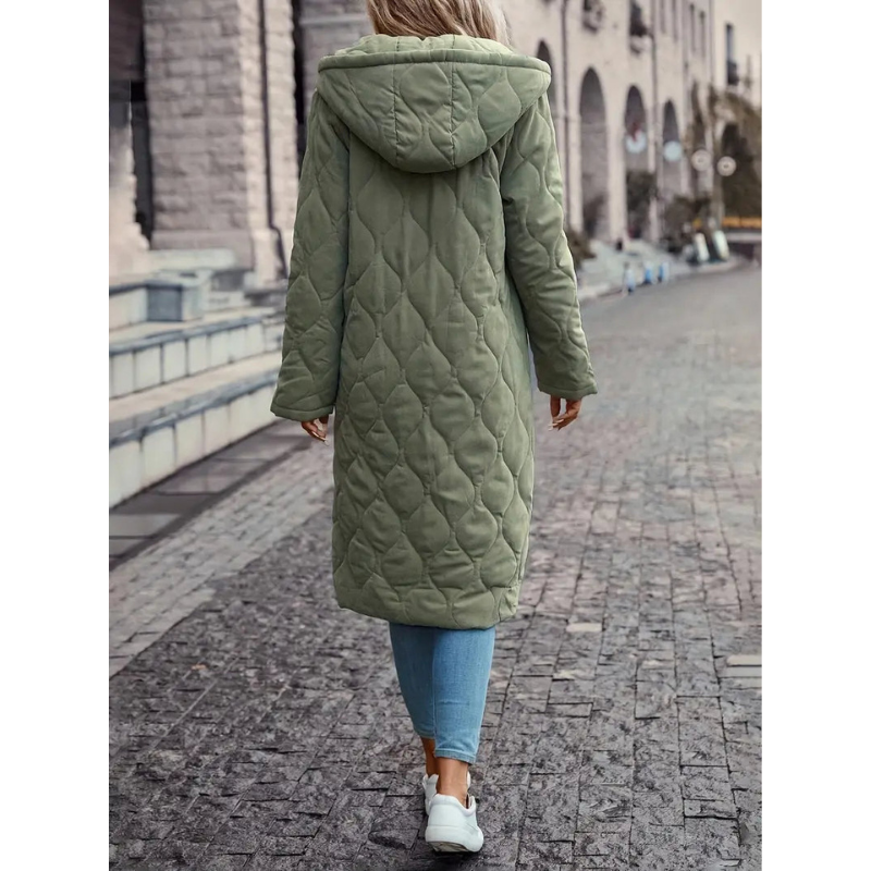 Damen Wattierte Baumwolljacke mit Kapuze – Stilvolle Wärme von Satino