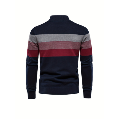 Riviera Baumwoll-Half-Zip-Pullover – Klassischer Herrenstil für zeitlose Eleganz
