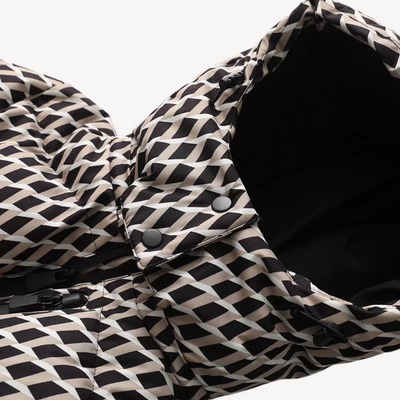 Damen Winterjacke mit Gürtel – Wasserabweisend und Kapuze, gepolstert