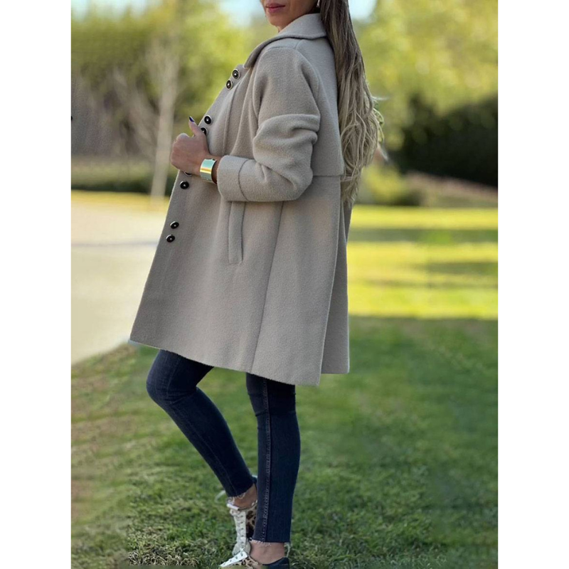 Eleganter A-Linien Wintermantel mit Knopfdetails