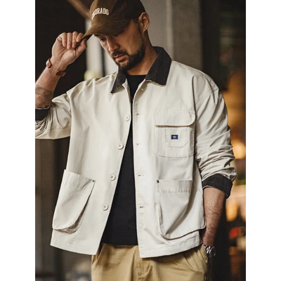 Herren Utility Jacke – Button-Down im Workwear-Stil